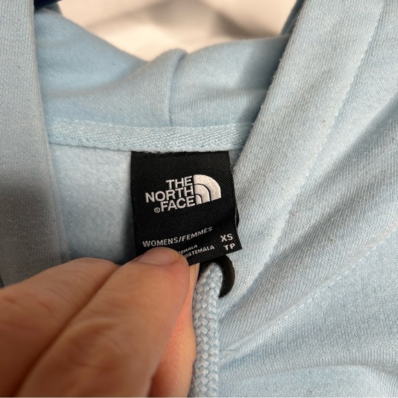 NORTH FACE WOMENS COORDINATES CROP DROP PULLOVER HOODIE Beta Blue XS - Picture 8 of 10